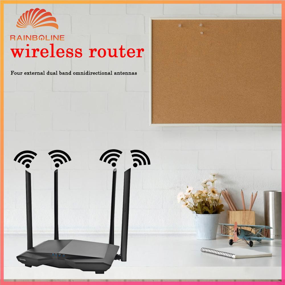 [RAIN❥]Tenda AC6 1200Mbps WiFi Router Dual Band 4-Antenna Wireless Network Router