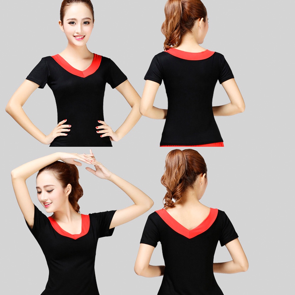 Áo Thun Khiêu Vũ Latin Ngắn Tay Thời Trang Dành Cho Nữ