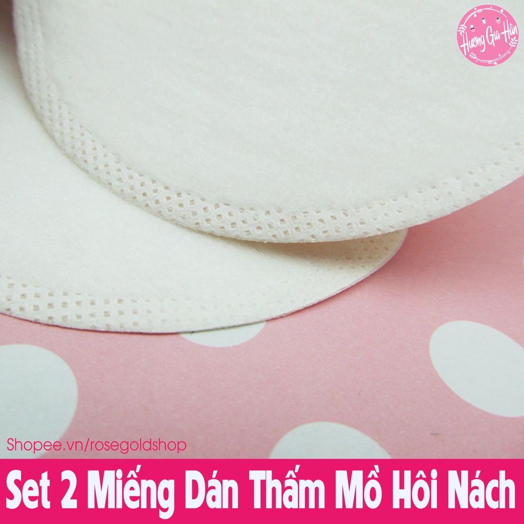 Set 2 Miếng Dán Thấm Mồ Hôi Nách, Chống Ố Vàng Áo Cho Bạn Gái