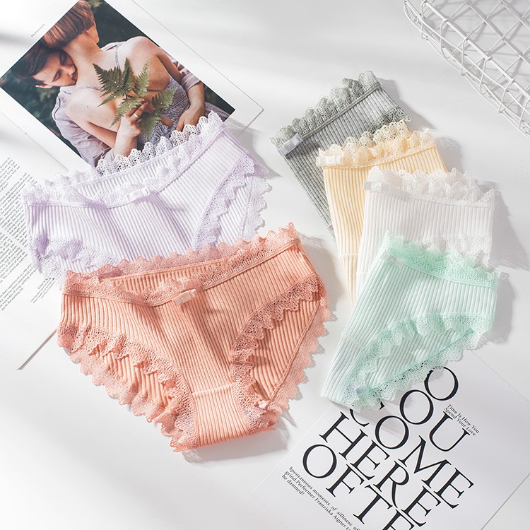 [ĐƯỢC CHỌN 9 MÀU] Quần chip lót nữ kháng khuẩn cotton gân tăm nơ ren thun lạnh dễ thương sexy gợi cảm rẻ đẹp YLY02 | BigBuy360 - bigbuy360.vn