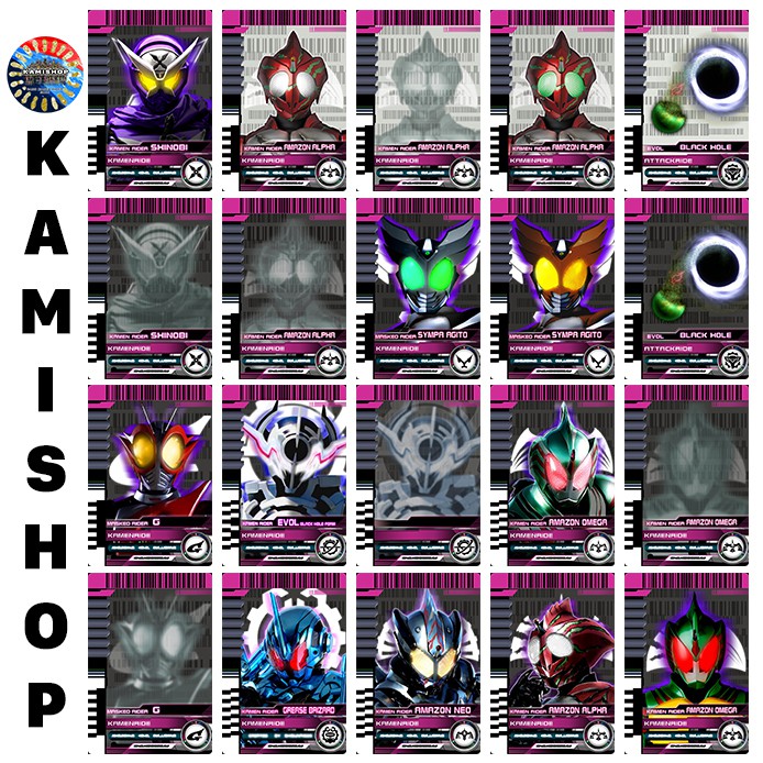 Card Kamen Rider Decade KAMISHOP Mẫu Mới Set 4