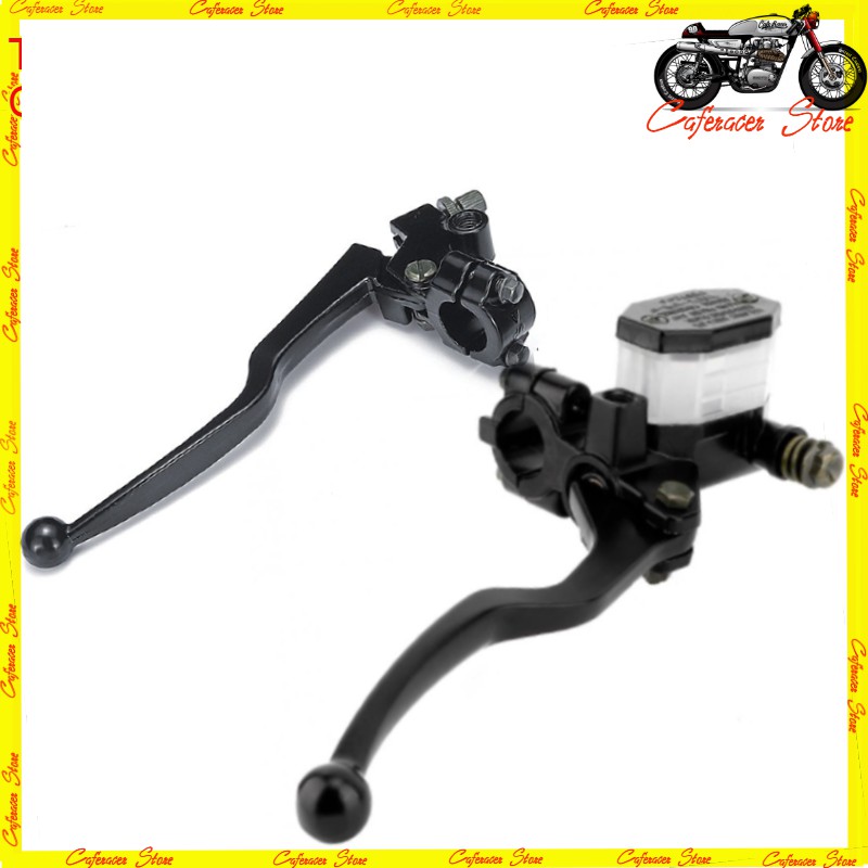 Bộ tay côn và tay phanh cốc dầu vuông chuyên độ xe cafe racer