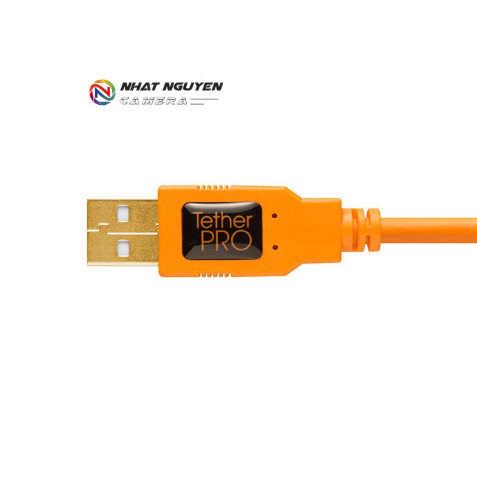 Dây Tether Tools - Cáp TetherPro USB 2.0 to Micro B 5 pin - Dài 4.6m - Màu Cam