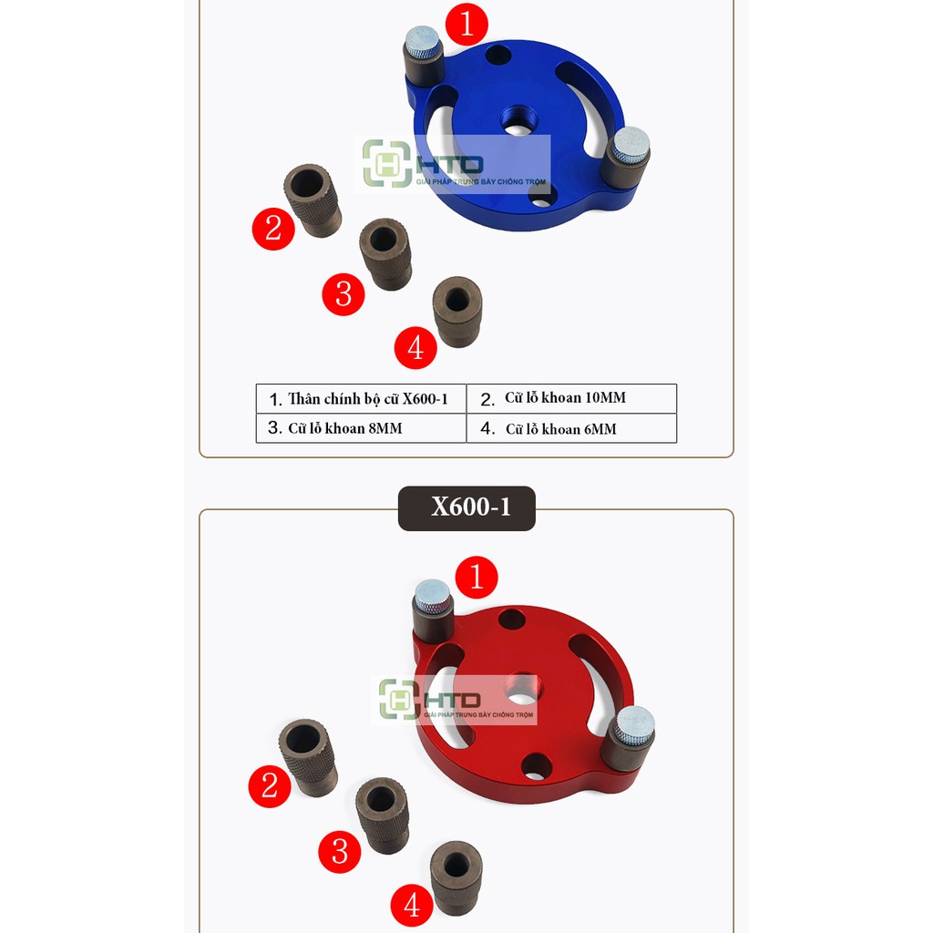 Bộ cữ định vị lỗ khoan dọc tấm gỗ, khoét lỗ khoan trên gỗ