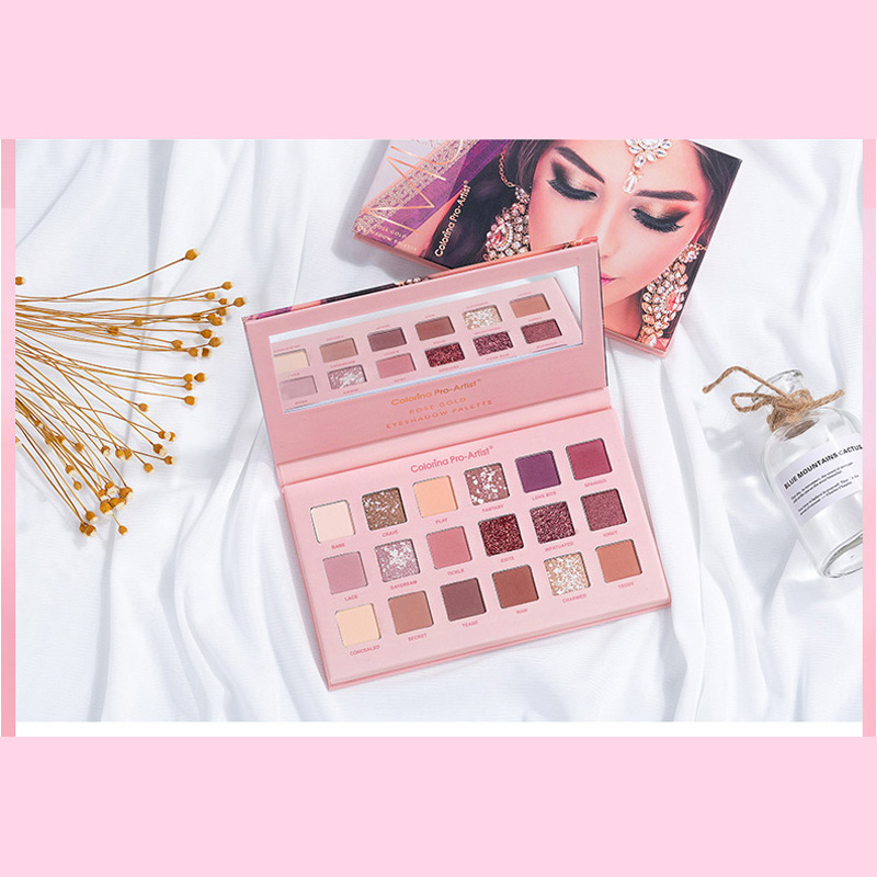 Bảng phấn mắt 18 màu lì và ánh nhũ kết hợp trang điểm kháng nước và lâu trôi
 | BigBuy360 - bigbuy360.vn