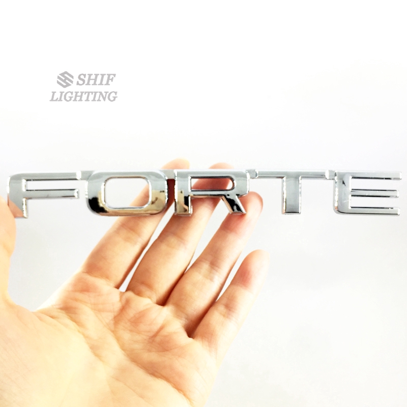 1 x ABS Chrome FORTE Letter Logo Car Auto Rear Trunk Lid Emblem Badge Sticker Decal Replacement For KIA