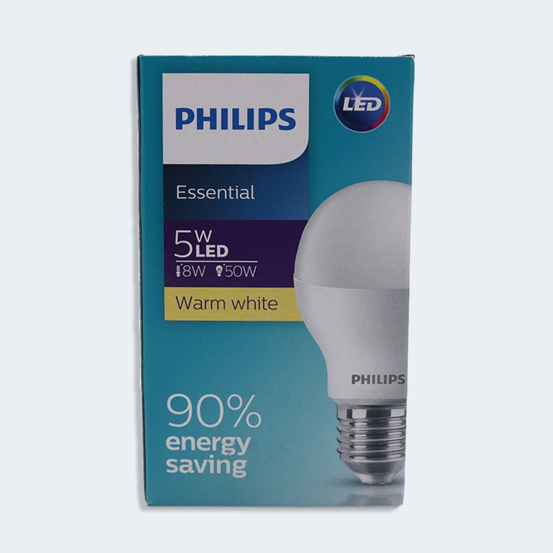 Bóng đèn LED tròn Philips LED bulb Essential 5W ánh sáng Vàng/Trắng