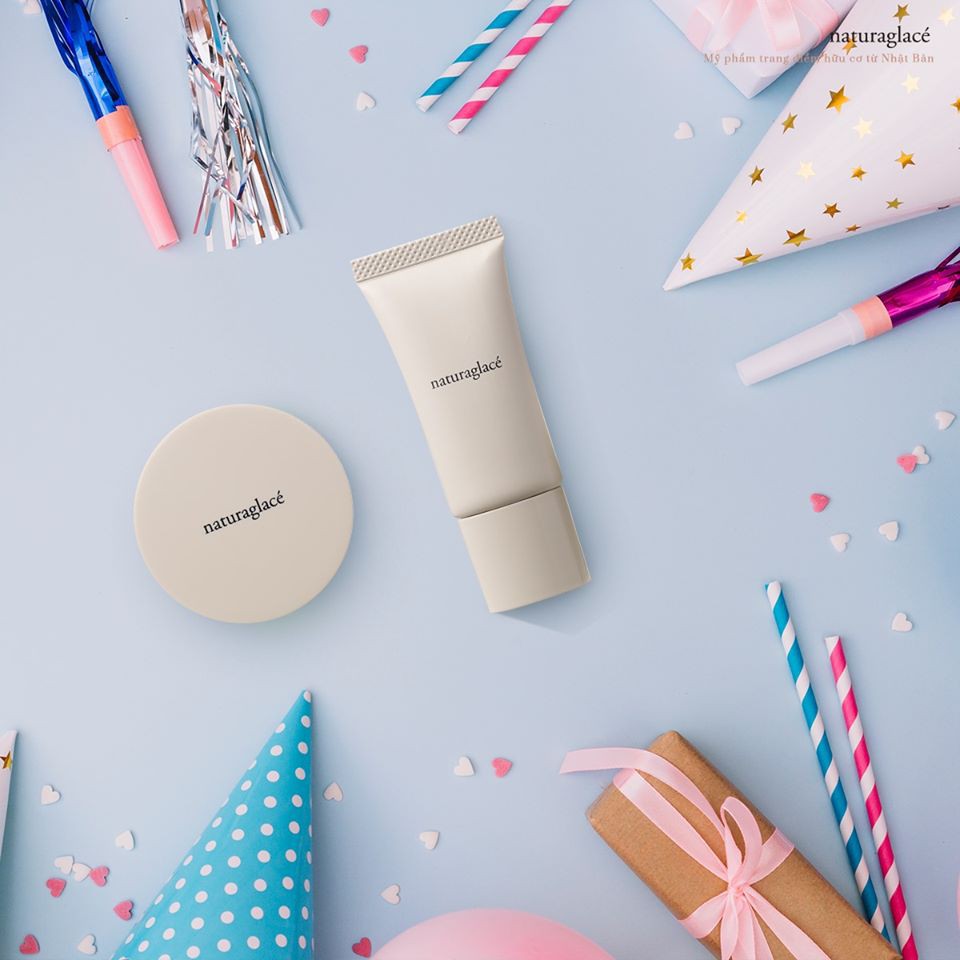 Bộ mỹ phẩm hữu cơ Kem nền dưỡng da & Phấn phủ chống nắng naturaglacé mini size | BigBuy360 - bigbuy360.vn