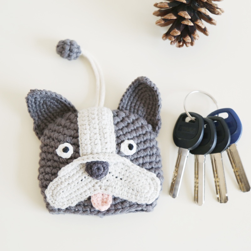 Vỏ Bọc Chìa Khóa Xe Hơi Dệt Kim Thủ Công Họa Tiết Hoạt Hình Together Token