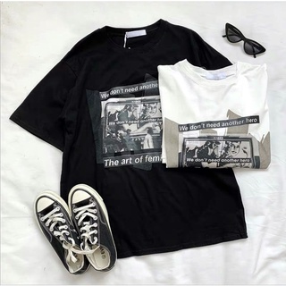 FEM TEE - TRẮNG/ĐEN