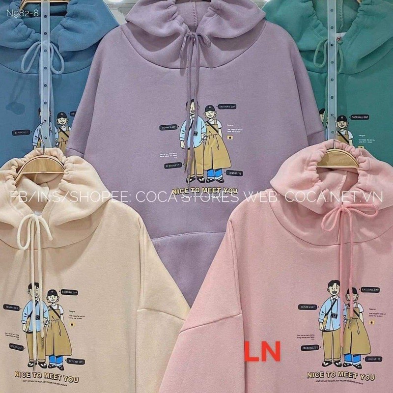 Áo hoodie đôi bạn meet you LN11 | BigBuy360 - bigbuy360.vn