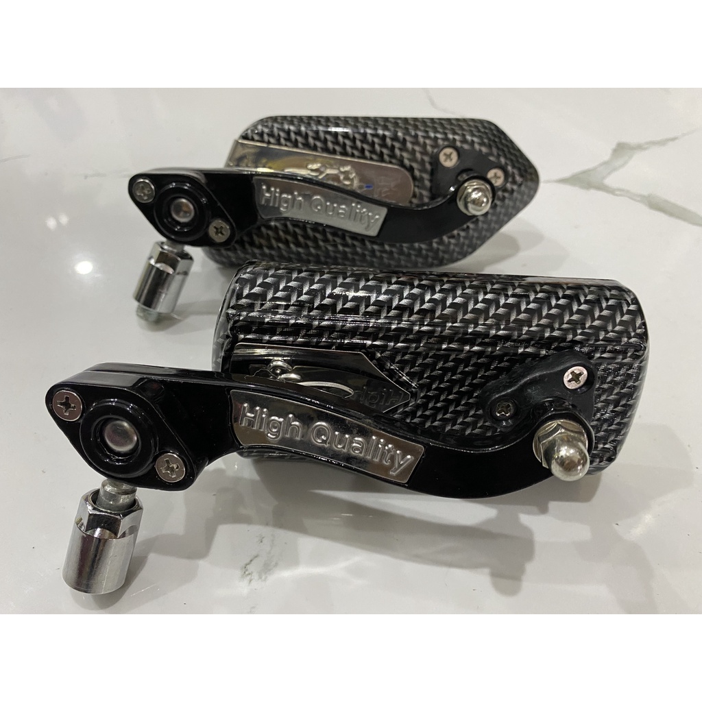 Gương xe máy 5 cạnh Vân Carbon chính hãng
