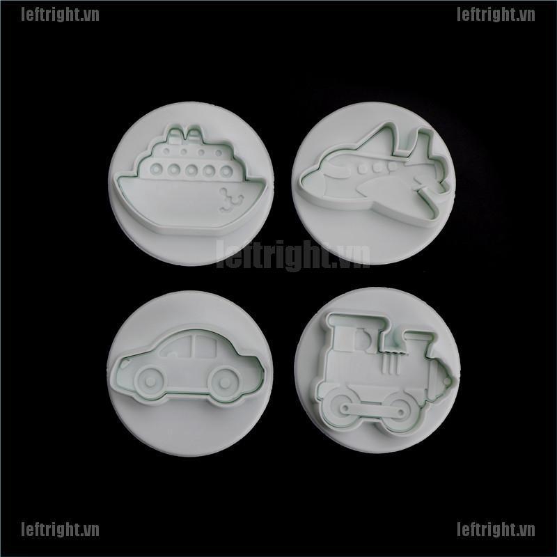 Set 4 Khuôn Cắt Bánh Quy / Kẹo Đường Hình Chiếc Máy Bay Chất Lượng Cao