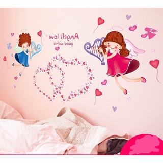 Decal dán tường  thiên thần tình yêu