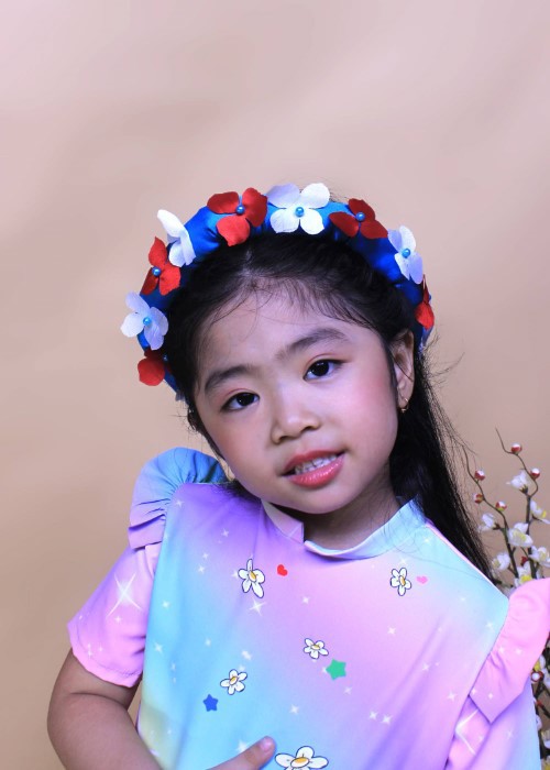 Mấn đính hoa nhí màu xanh lý Jadiny