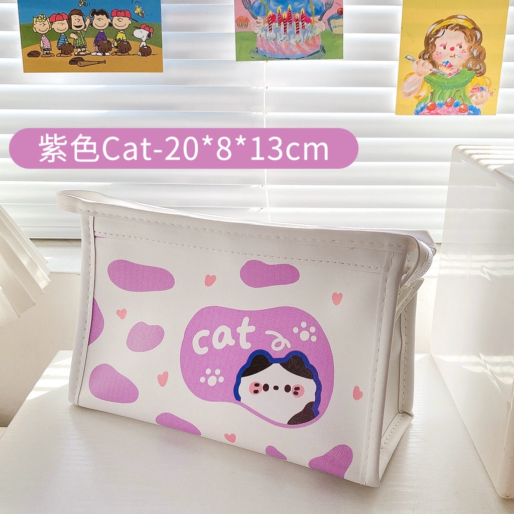 Bóp Viết Da pu In Hình Gấu Hoạt Hình Sáng Tạo Phong Cách Nhật Bản Cho Nữ