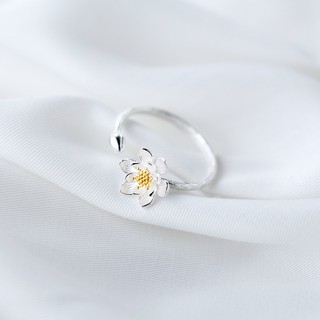 Bạc ý cao cấp nhẫn tay hoa cúc trắng 925 39k - chuỗi shop trang sức daisy86 free ship giao hàng nhanh 4h
