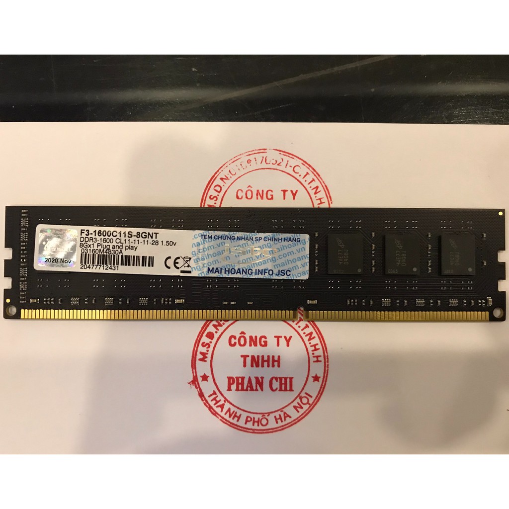 RAM G.SKILL DDR3 8GB 1600MHz - 8GNT -8gb/1600