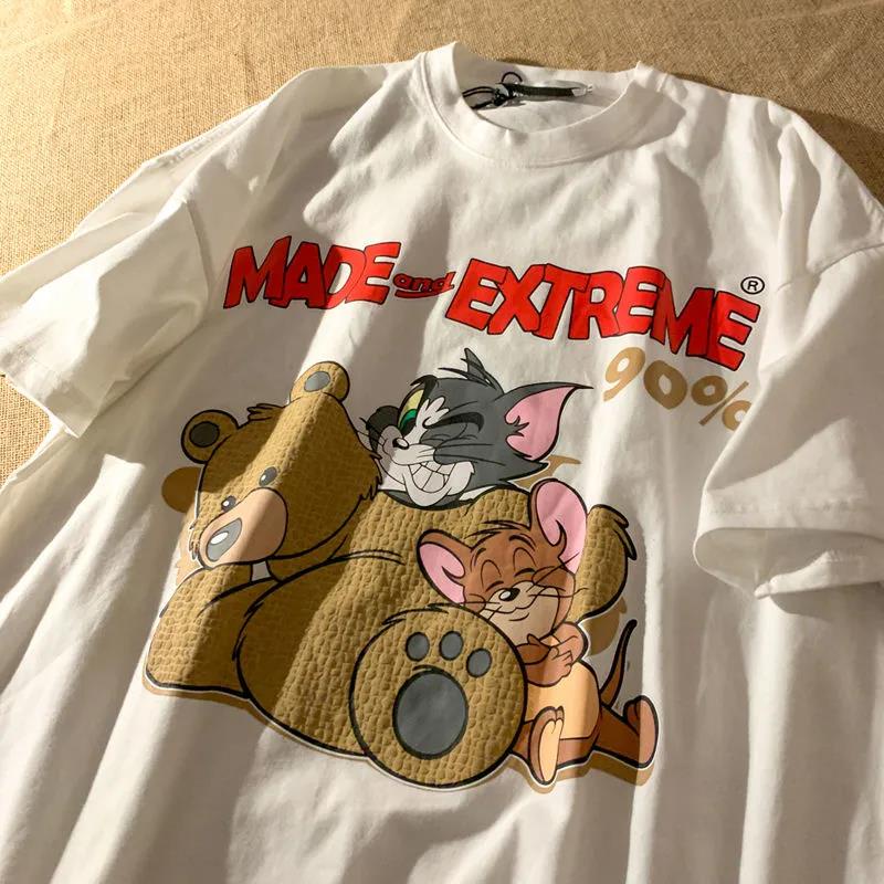 NRVP Áo Thun 100% Cotton Dáng Rộng Thời Trang Hàn Quốc Cho Nữ