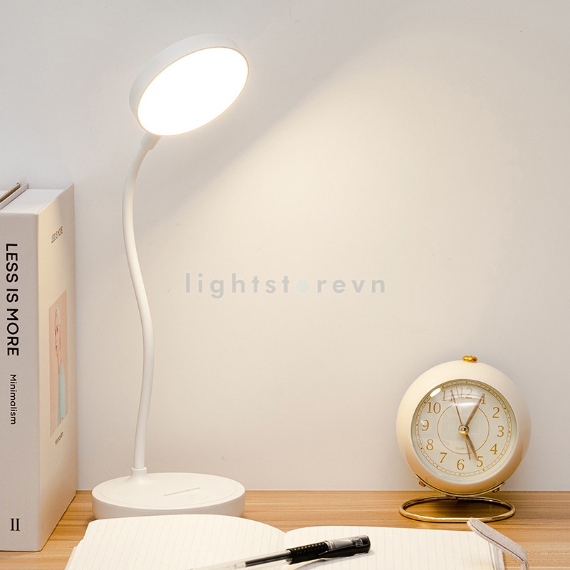 Đèn bàn học sinh LED cảm ứng ba chế độ ánh sáng, đèn học để bàn chống cận có pin tích điện mini nhỏ gọn DB25