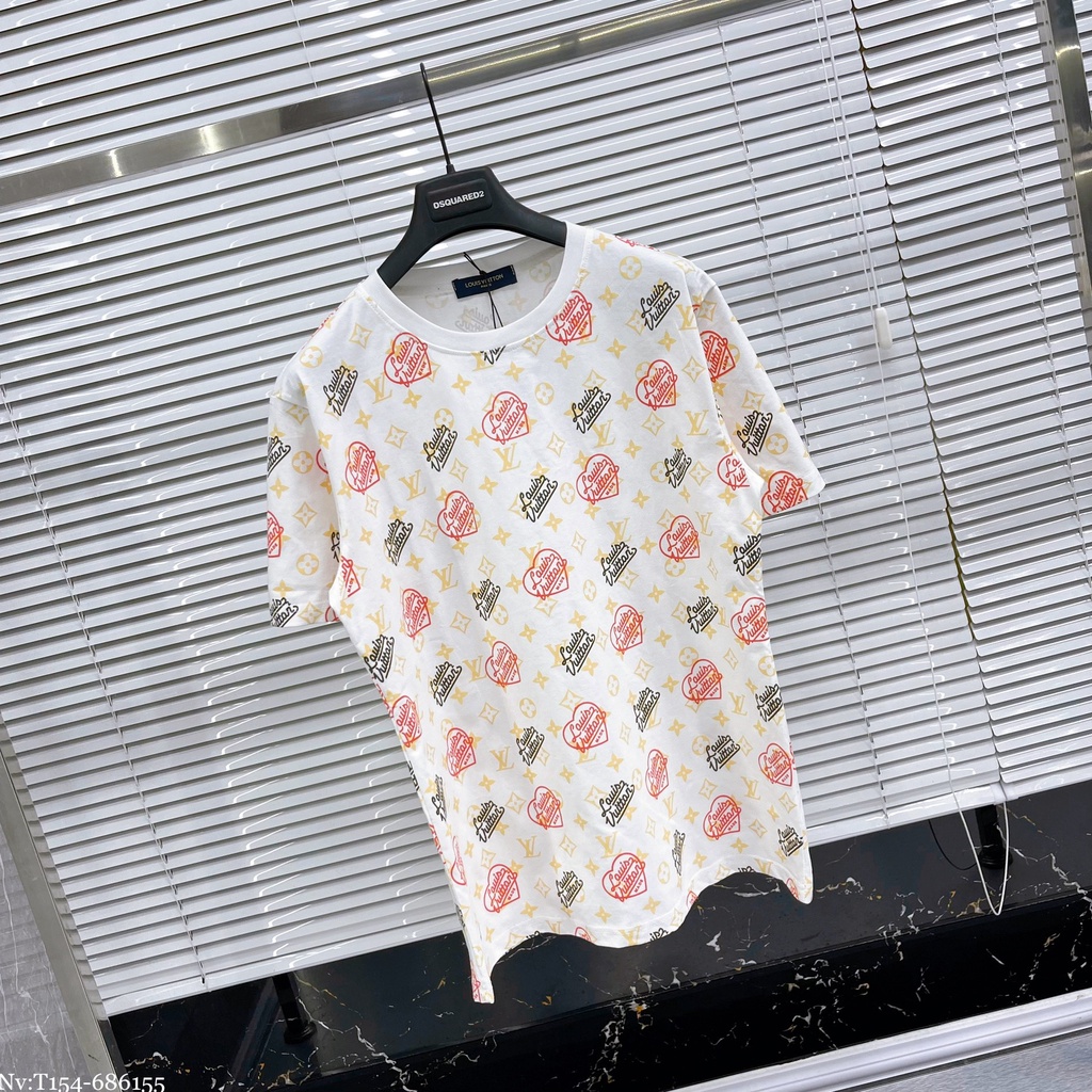 Áo Phông Nam Lv In Hình Họa Tiết Đặc Sắc Trẻ Trung - Áo Thun Nam Nữ Lv Chất Cotton Co Dãn Thoáng Mát DT STORE MENWEAR