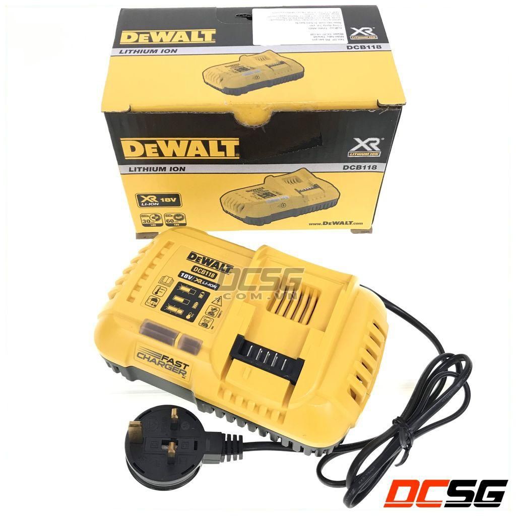 Bộ sạc nhanh 18V/ 54V Dewalt DCB118-GB | DCSG
