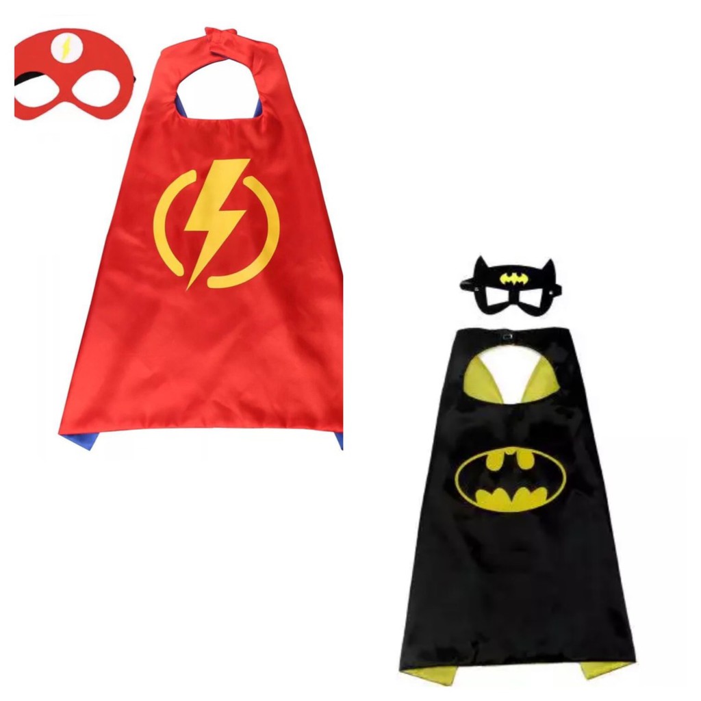 Áo choàng siêu nhân cho bé trai hóa trang siêu nhân superman, người dơi batman, tia chớp the flash kèm mặt nạ che mắt