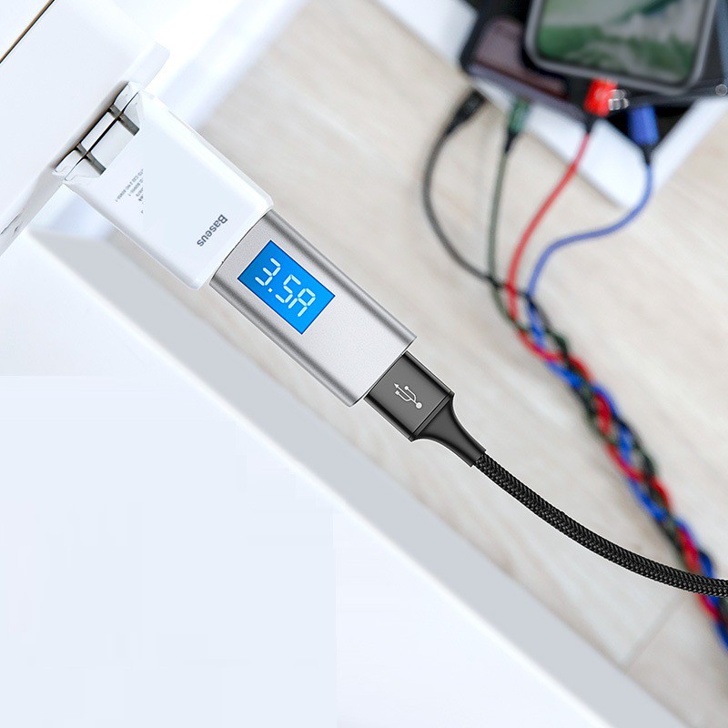 Dây cáp sạc nhanh 3.5A Baseus Cable dây dù đầu USB dành cho chân Lightning/Micro/Type-C/iPhone/iPad/Samsung nhiều đầu