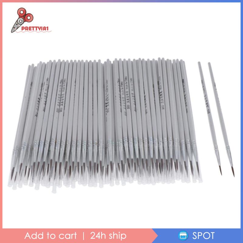 Set 100 Cọ Vẽ Đường Kẻ Mắt 14mm DIY Tiện Dụng