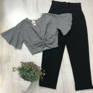Set áo croptop quần baggy