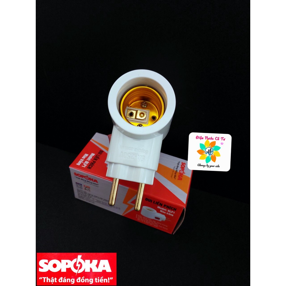 Đuôi đèn liền phích cắm có công tắc Sopoka cao cấp