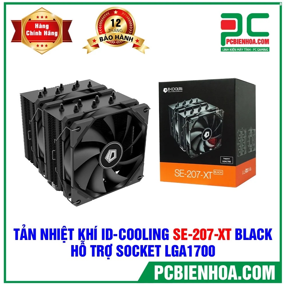 TẢN NHIỆT KHÍ CPU IDCOOLING SE207XT BLACK ( HỖ TRỢ SOCKET LGA1700 )