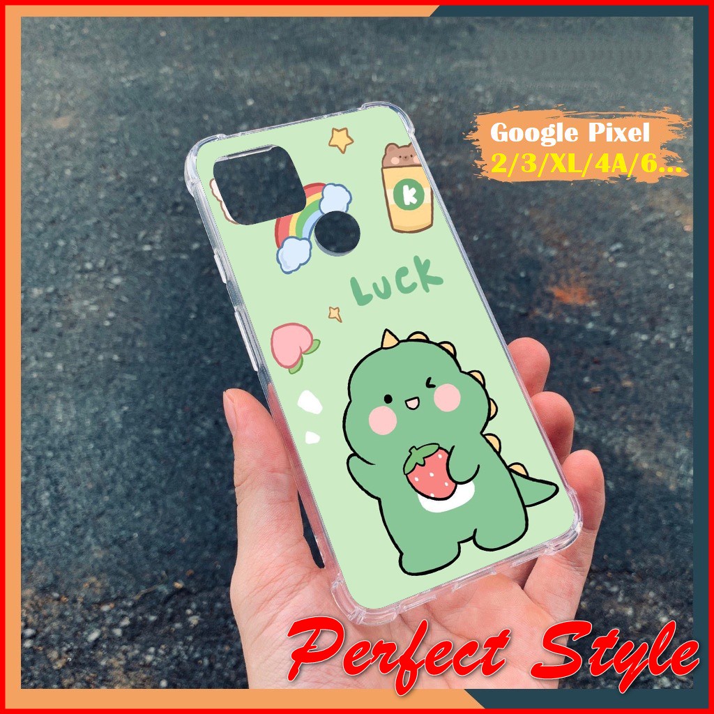 Ốp chống sốc in Khủng long Google Pixel 6 6pro 6A 2 2XL Pixel 3 3XL Pixel 3A XL Pixel 4 4XL 4A 4A Pixel 5