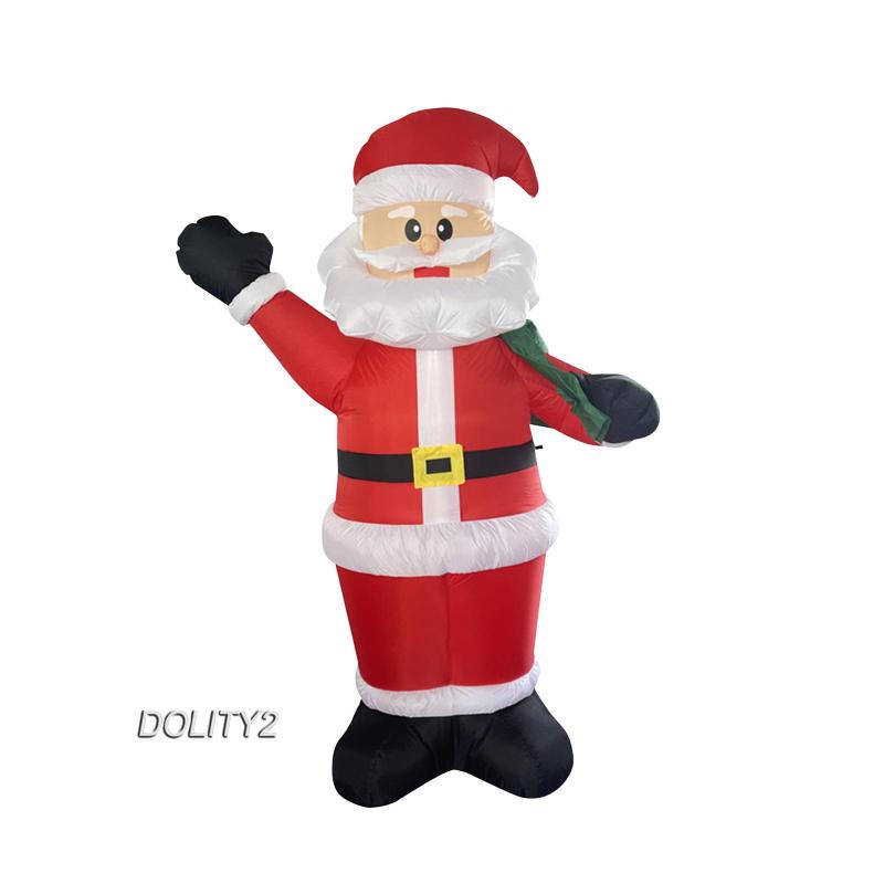 [Dolity2] Búp Bê Ông Già Noel Bơm Hơi Bằng Polyester 180cm Trang Trí Giáng Sinh
