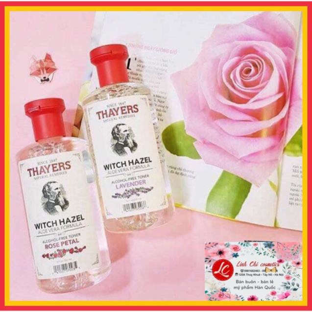Nước hoa hồng Toner Thayers Alcohol Free Witch Hazel 355ml không chứa cồn