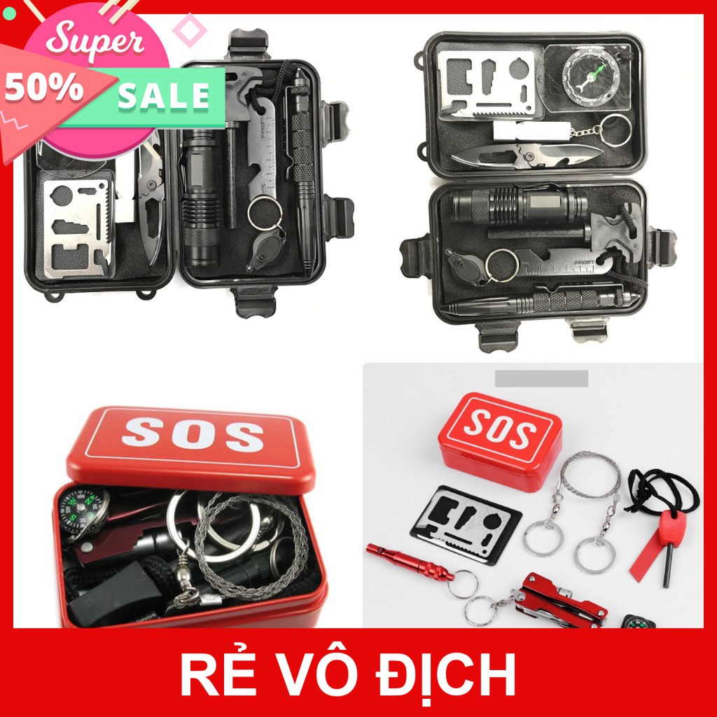 [FREESHIP] BỘ DỤNG CỤ SINH TỒN STOP SOS 10 MÓN - DU LỊCH, PHƯỢT [HCM]