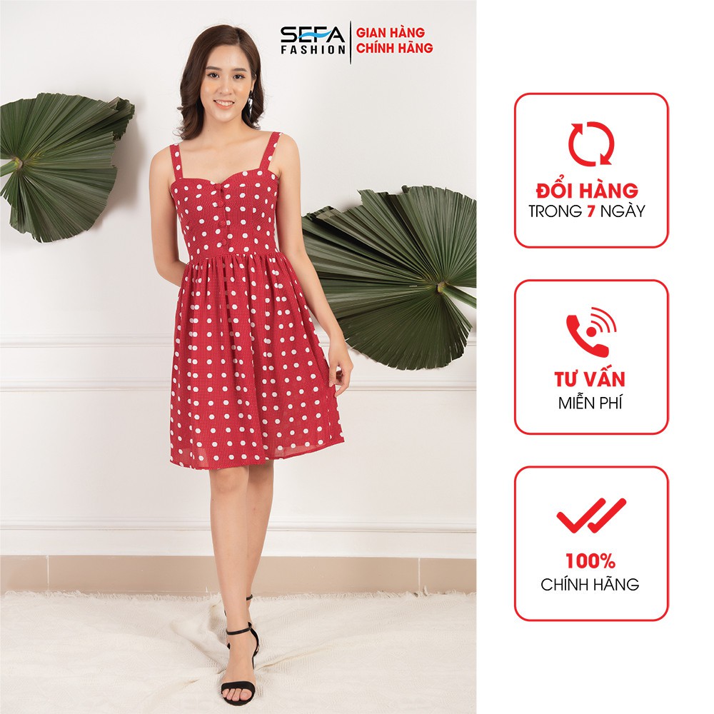 Váy 2 dây chấm bi SEFA MKFD190001
