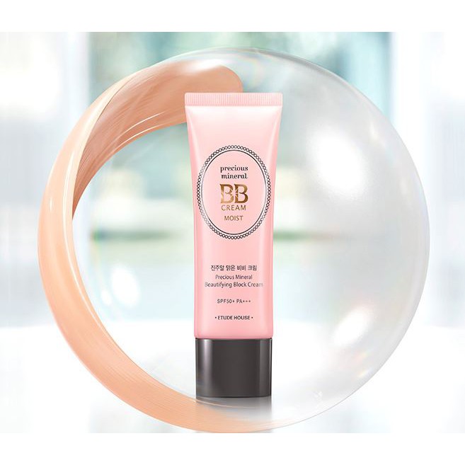 (Hàng Mới Về) Kem Dưỡng Ẩm Da Etude House Spf50 + / Pa + + + 3 Màu Tùy Chọn // Precious Mineral Beautifying Block Cream Moist SPF50+/PA+++ | BigBuy360 - bigbuy360.vn