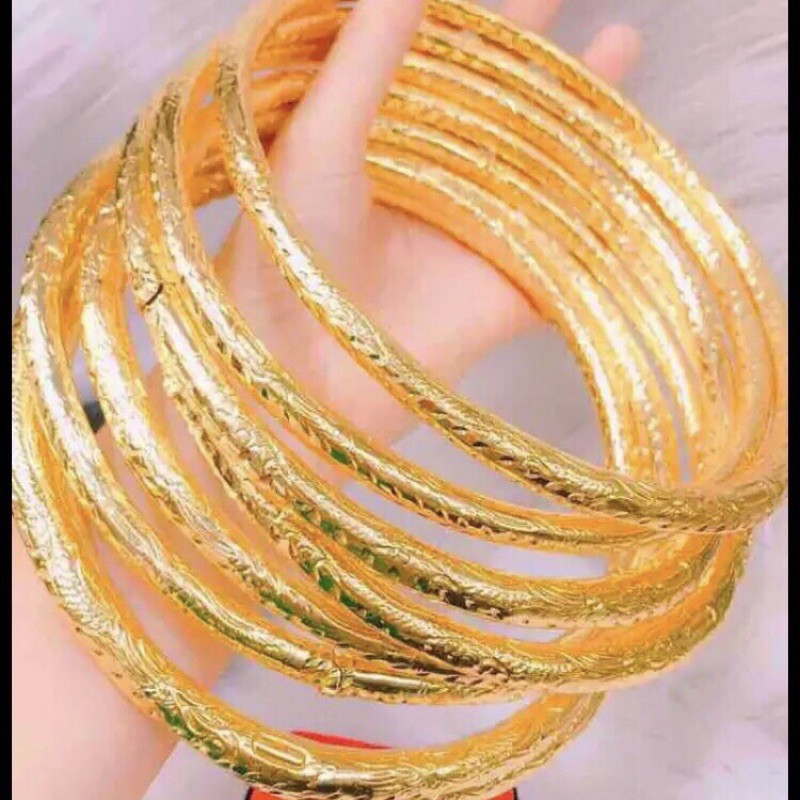 Kiềng cưới mạ vàng 24k cực đẹp có tặng kèm hộp nhung đỏ khi mua hàng