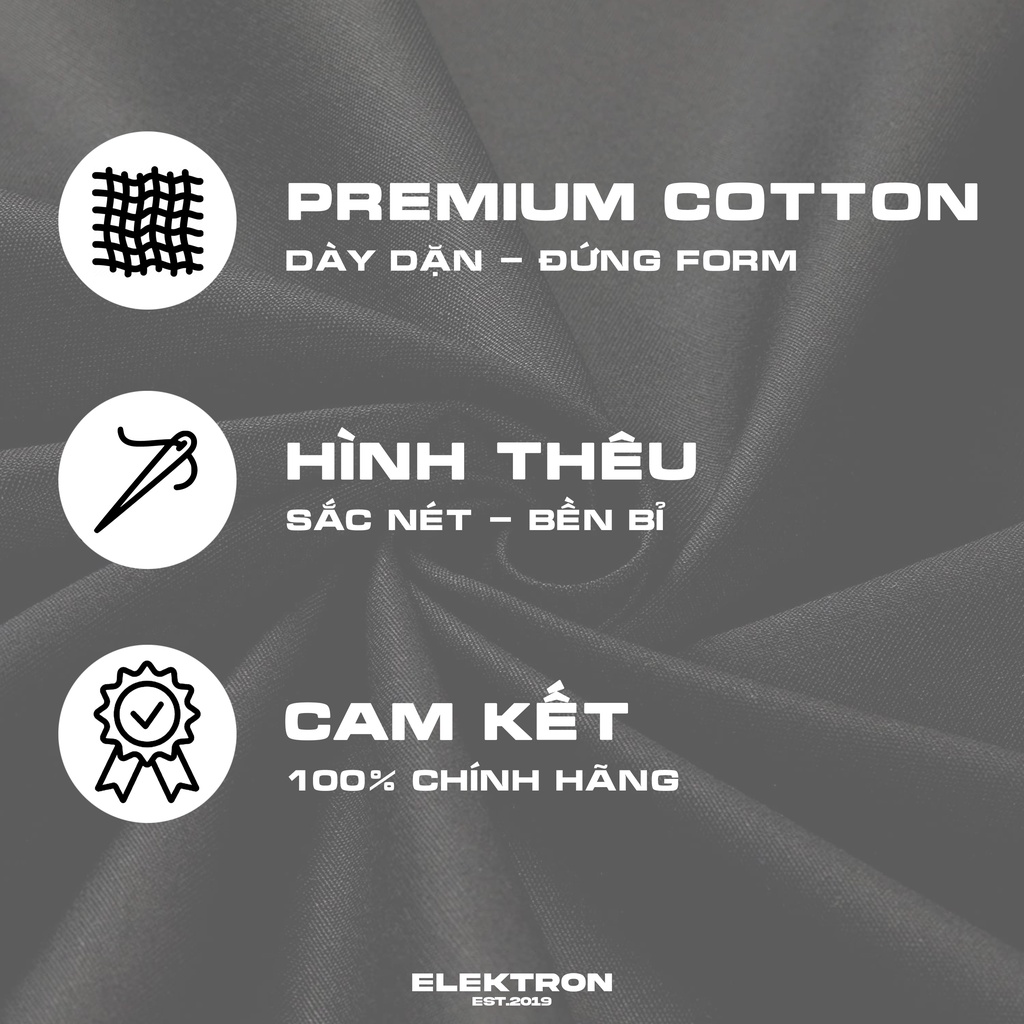 Áo thun Unisex Thêu Elektron Zone Tay Lỡ Nam Nữ Form Rộng Local Brand