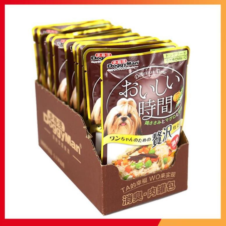 ⚡FREESHIP⚡ Pate cho chó Doggyman 70g vị gà bò cá ngừ rau củ khoai lang thức ăn chó lớn nhỏ cún cưng POM'S HOUSE