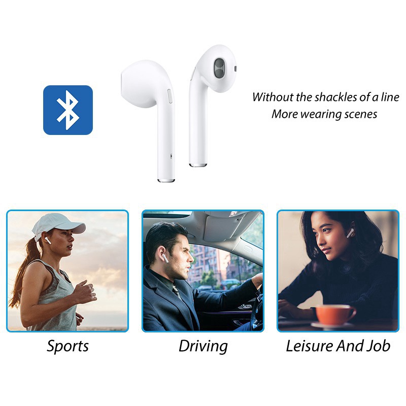 Tai nghe không dây Hot i7S TWS Bluetooth V4.2 âm thanh Stereo | BigBuy360 - bigbuy360.vn