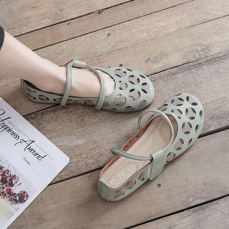 Giày Crocs Đế Bằng Mềm Mại Chống Trượt Đục Lỗ Thời Trang Mùa Hè Cho Nữ Size 35-40