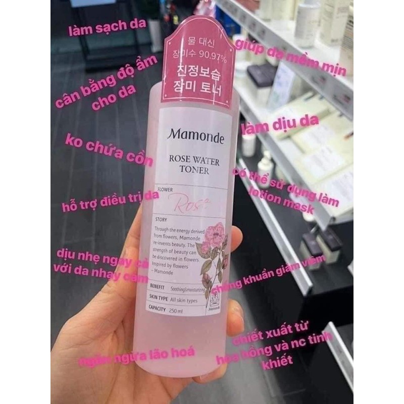 Nước hoa hồng Mamonde Rose Water 500ml