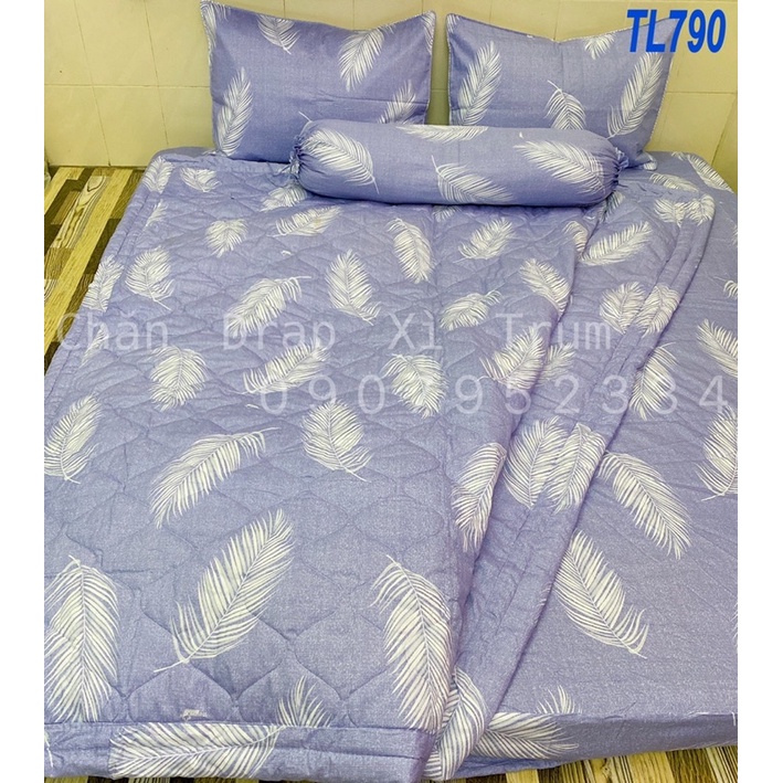 SET 5 MÓN {size drap 1m6,1m8}VẢI COTTON THẮNG LỢI 100% CÓ LOGO CTY