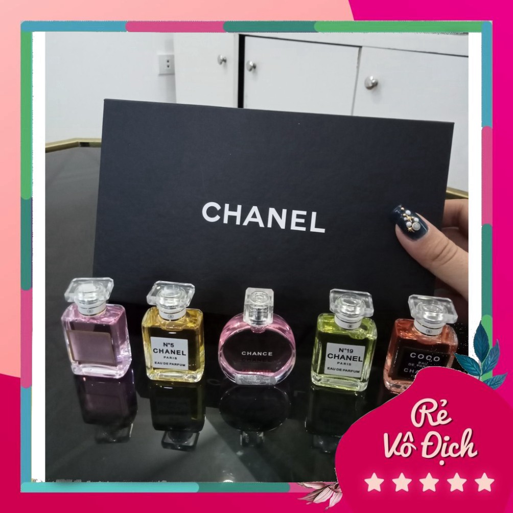 [Bán-Giá-Gốc] ❤️𝘊𝘩𝘪́𝘯𝘩 𝘏𝘢̃𝘯𝘨❤️ Bộ 5 chai nước hoa Chanel cao cấp