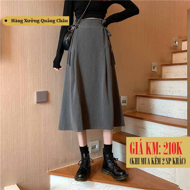 [SẴN] Chân váy dài Midi Ulzzang Quảng Châu VVD20