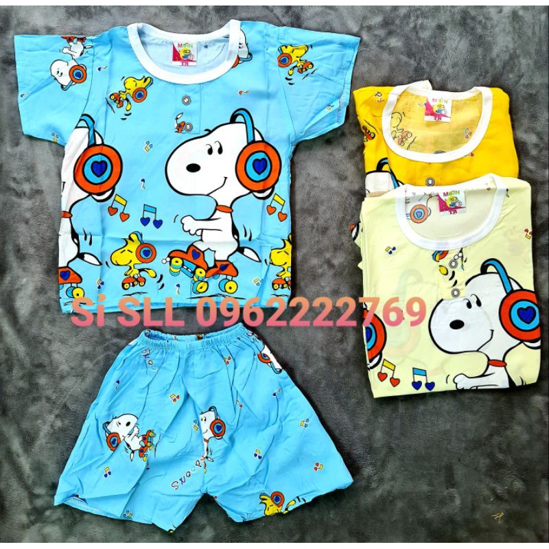 5-17kg Đồ Bộ Tôn Đùi Cực Mát Ngắn Tay Chó Snoopy cho bé trai