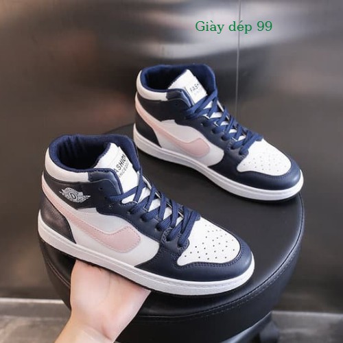 Giày thể thao nữ Jordan Cổ cao- giày nữ sneaker đẹp thời trang màu Hồng, Cam và xanh Mẫu hot 2022