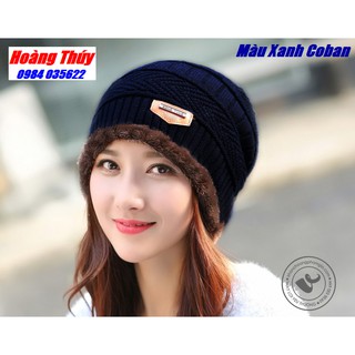 Set Mũ len thời trang cho Nam & Nữ (Màu Xanh coban)